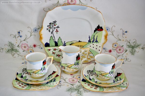 Bell China Tea for Two Art Deco