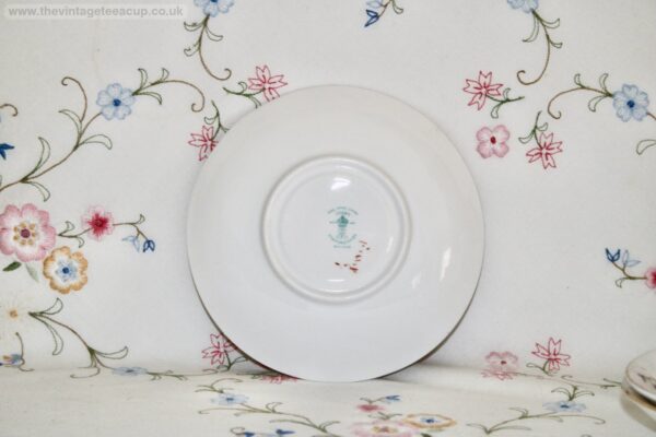 Crown Staffordshire Christmas Roses Breakfast Saucer