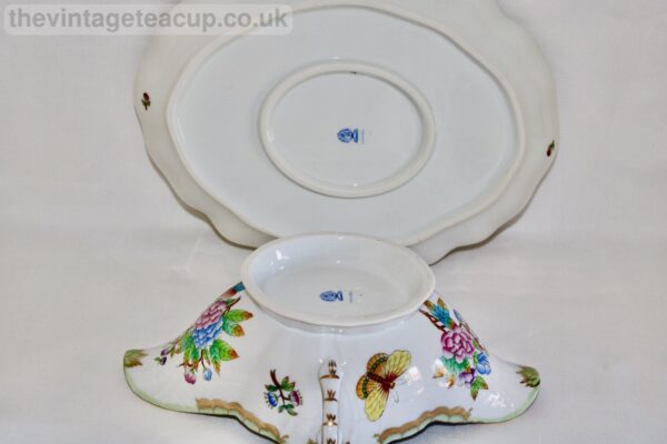 Herend Queen Victoria Sauce Boat with Oval Dish