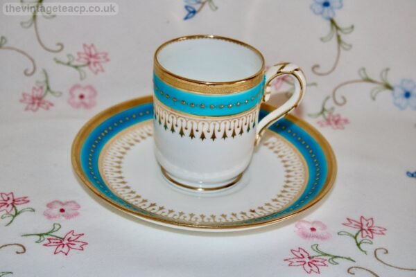 Minton Turquoise Gold coffee can
