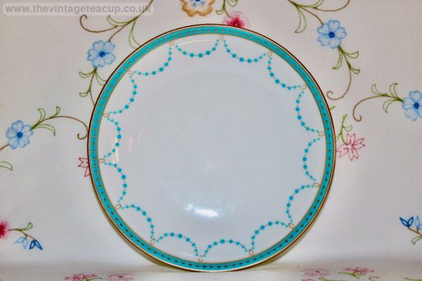Minton Turquoise and Gold Tea Plate