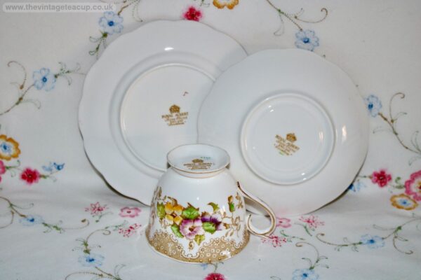 Royal Albert Brown Lovelace Tea Set