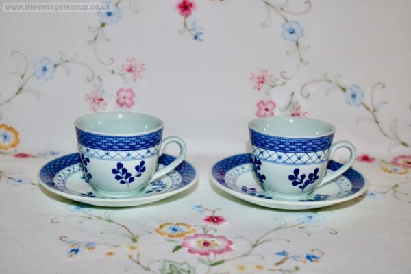Royal Copenhagen Blue Tranquebar Coffee Duos