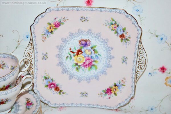 Shelley Pink Crochet Tea Set 13643