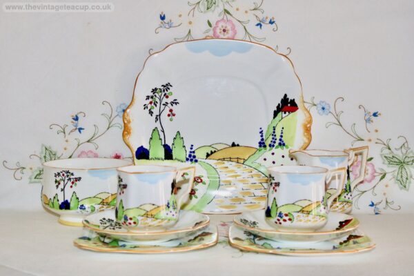 Bell China Tea for Two Art Deco