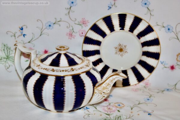 Bloor Derby Porcelain Regency Blue Stripe