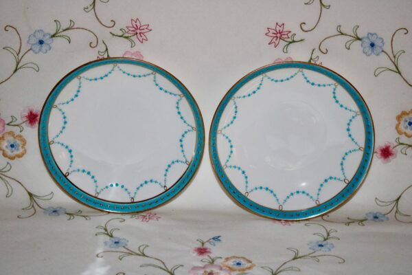 Minton Turquoise and Gold Tea Plate