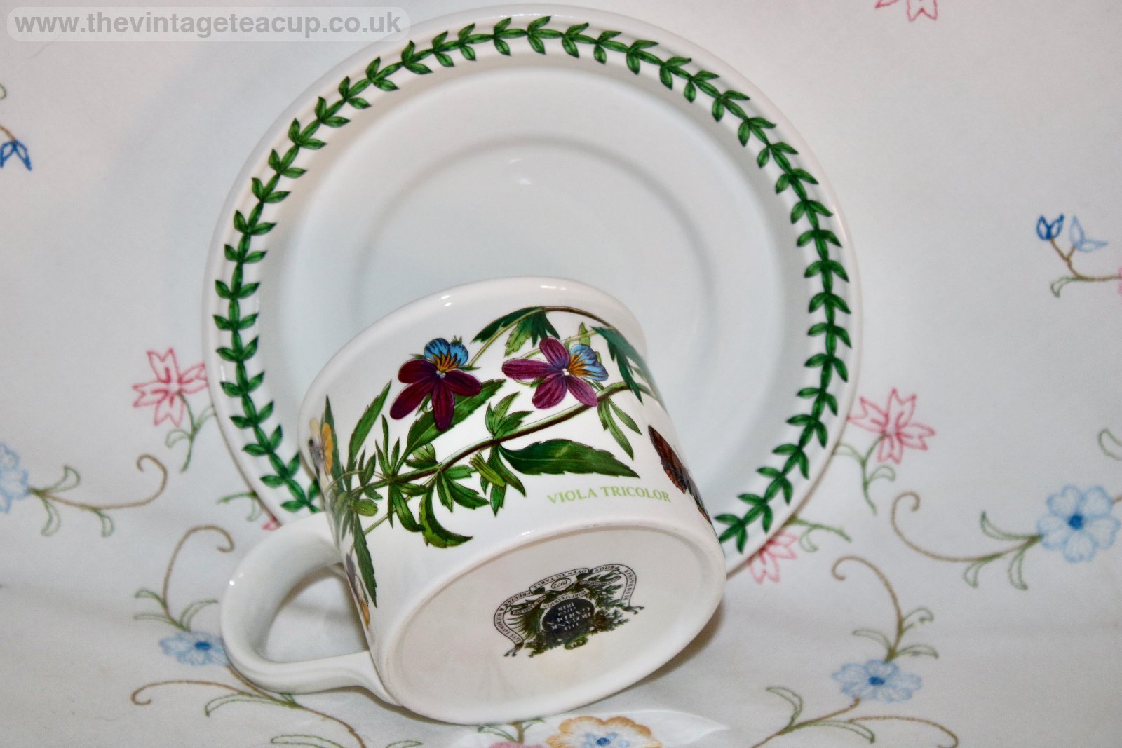 Portmeirion Botanic Garden Cup and Saucer Viola Tricolor