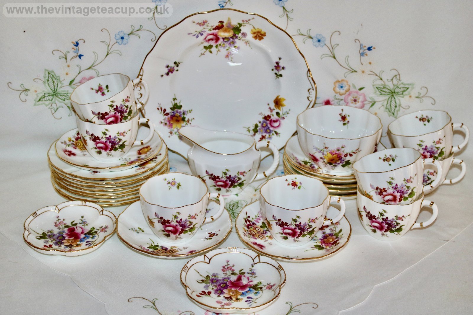 Royal Crown Derby Bone china Posies Tea Set for Eight UK