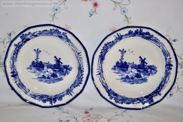 Royal Doulton Norfolk 12 sided Side Plate Blue White China