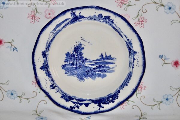 Royal Doulton Norfolk 12 sided Tea Plate Blue White China