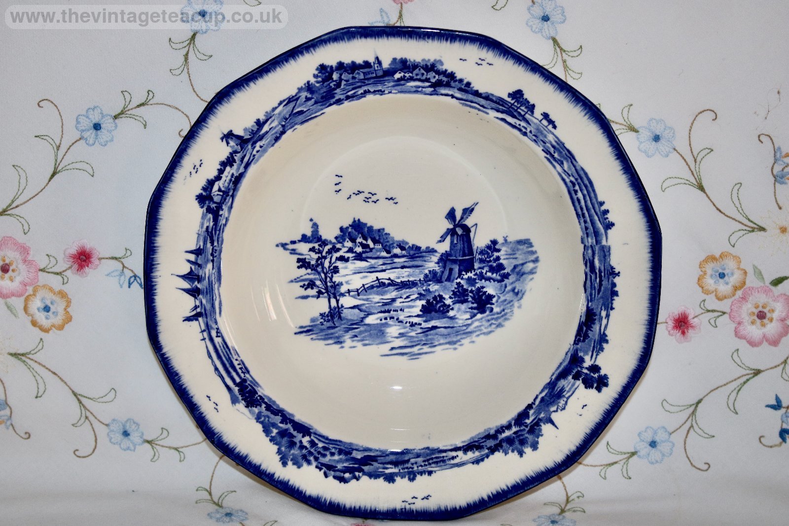 Royal Doulton Norfolk Soup Plate Blue White China