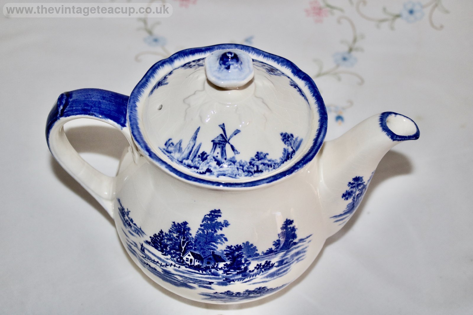 Royal Doulton Norfolk Teapot Blue White china
