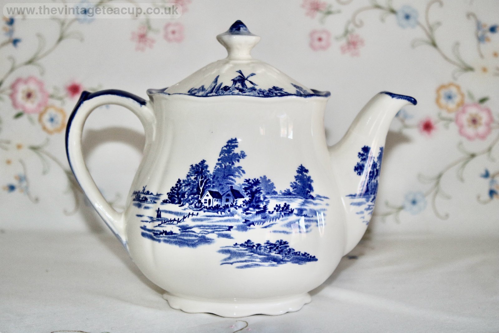 Royal Doulton Norfolk Teapot Blue White china