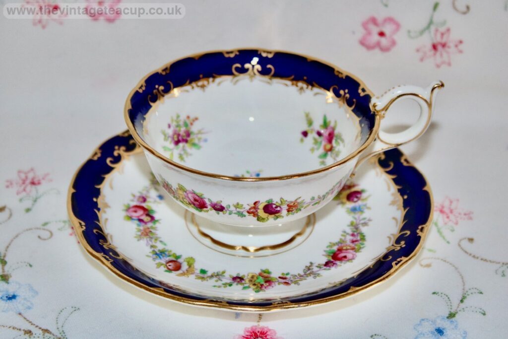 Victorian Coalport 6456 Posies tea cup and saucer