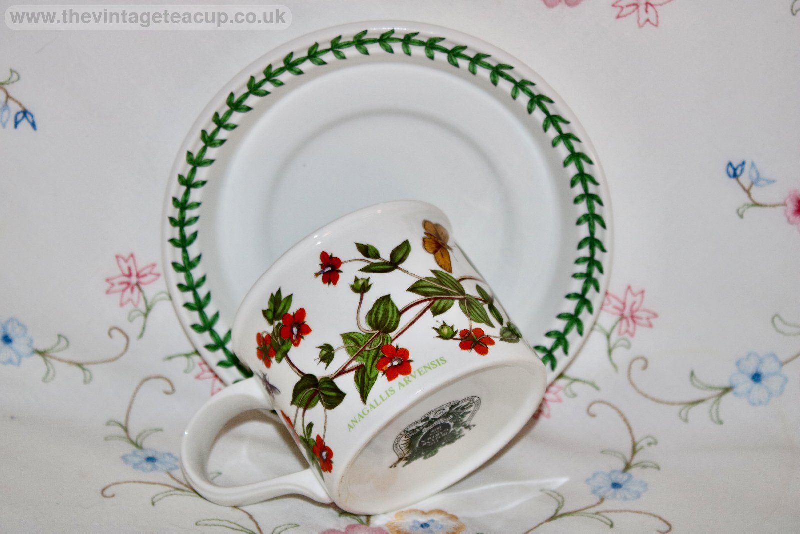 Botanic Garden Cup and Saucer scarlet pimpernel